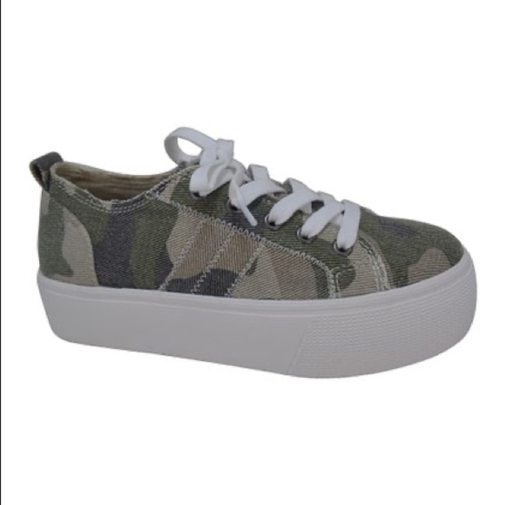 JELLYPOP COMFORT Green Camouflage Newstar Platform Sneaker Size 10